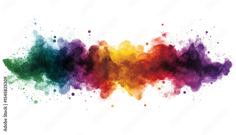 Obraz premium Colorful paint and ink splashes create artistic, vibrant designs and patterns