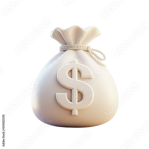 Illustration of money bag with dollar sign for finance wealth and investment concept and graphic design use