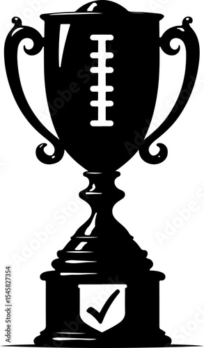 Crowned American Football Icon Royal Football Sport Graphic vector 