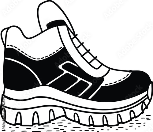 sport shoes vector illustration