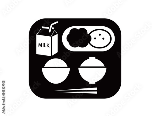 school icon 14B : icon, food, vector, illustration, set, symbol, sign, breakfast, design,School, School Lunch, Lunch, Meal, Tableware