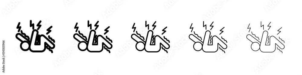 Obraz premium Epilepsy icon thin outline logo mark set