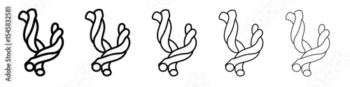 Gemelli icon thin outline logo mark set