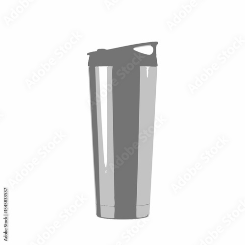 Stainless steel drink tumbler with lid in minimalist design  