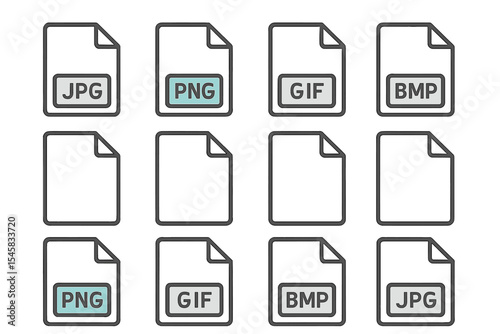 Image file icons: jpg, png, gif, bmp formats on dark background