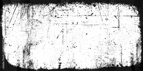 Set of the vector grunge textures isolated on white background. Grounge border set. Vector