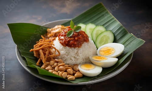 Nasi Lemak Traditional Cuisine from Malayasia