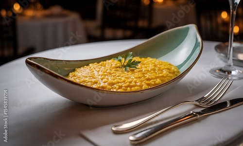 Risotto alla Milanese Traditional Cuisine from Italy
