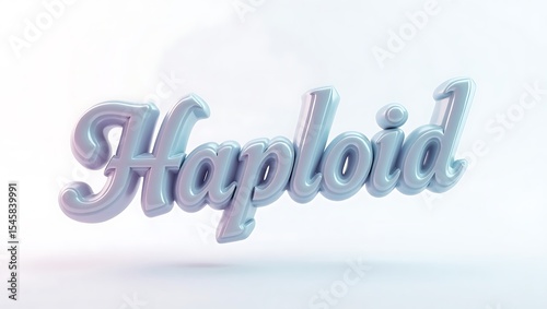 3D rendering showcasing the word Haploid in modern typography design