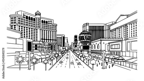 Line Art of Las Vegas Boulevard, Las Vegas