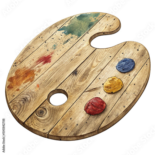 Classic Wooden Painter’s Palette