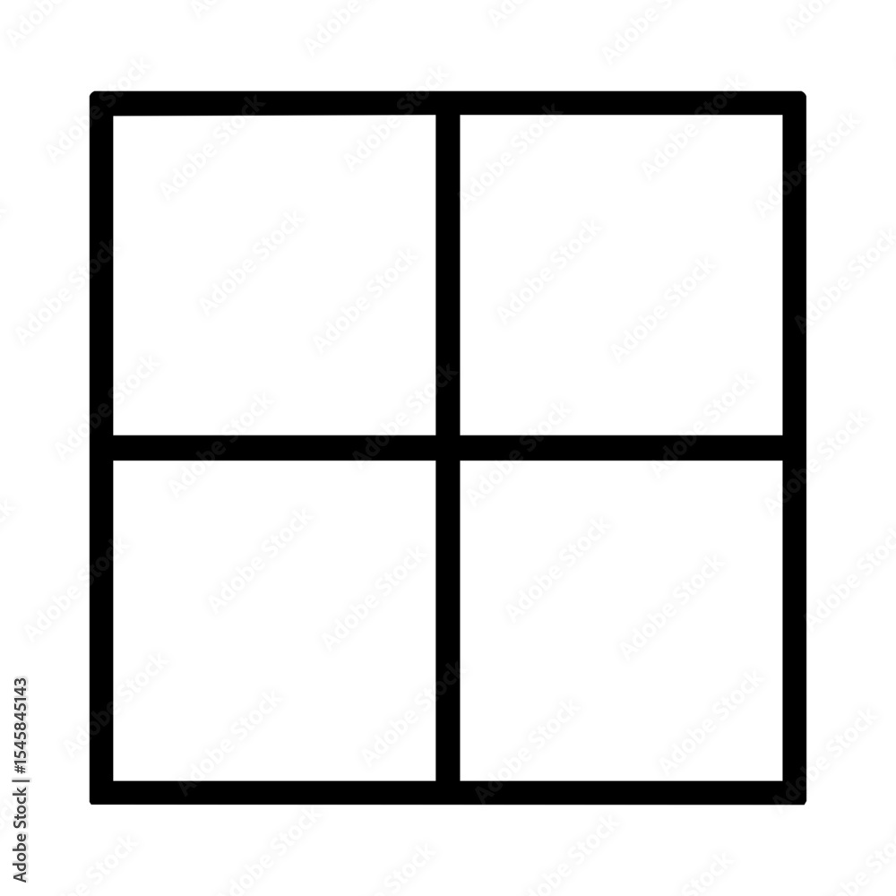 Matrix chart icon for SWOT analysis, decision making, product positioning or business strategy evaluation Matrix chart icon for SWOT analysis, decision making, product positioning or business strategy evaluation