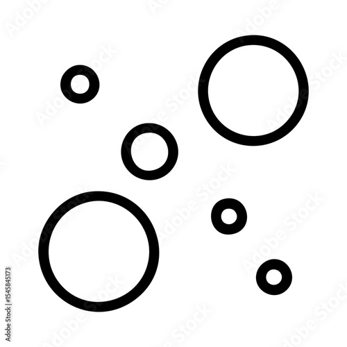 Bubble chart icon for data analysis, statistical comparison and business visualization of variable relationships