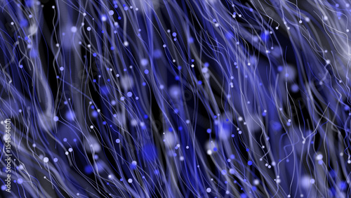 Blue color 3d particles floating in cyber space futuristic background, simple and classy particles background © Chandresh
