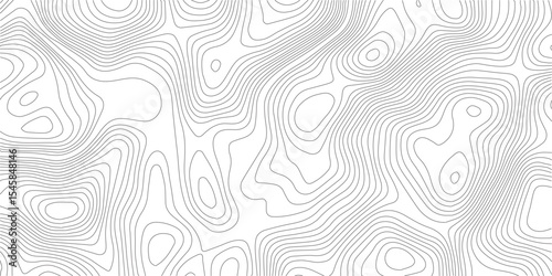 Topographic map background geographic line map with elevation assignments. Modern design with White background with topographic wavy pattern design.paper texture Imitation of a geographical map shades