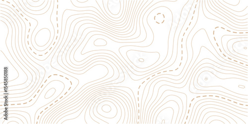 Topographic map background geographic line map with elevation assignments. Modern design with White background with topographic wavy pattern design.paper texture Imitation of a geographical map shades