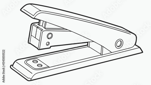 Stapler with precise angular silhouette