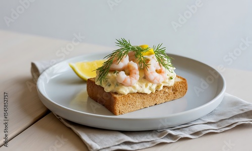 Toast Skagen Traditional Cuisine from Sweden