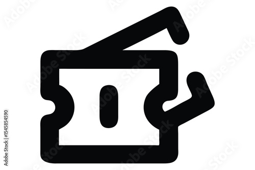 Minimalist icon of a razor blade depicting shaving and grooming practices