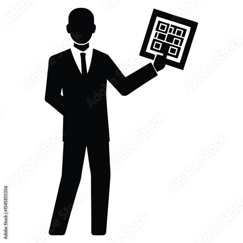 Employer scanning QR code on applicant resume during hiring process