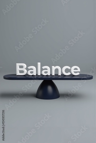 balance on a scale with the word balance