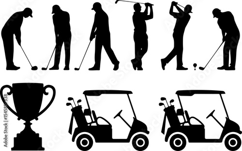 American Golf  Man Scene  vector bundle