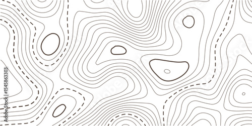 Topographic map background geographic line map with elevation assignments. Modern design with White background with topographic wavy pattern design.paper texture Imitation of a geographical map shades