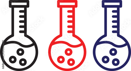 chemistry, test tube, science, laboratory, experimental, icon, vector, minimal, simple, flat design
