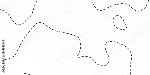 Topographic map background geographic line map with elevation assignments. Modern design with White background with topographic wavy pattern design.paper texture Imitation of a geographical map shades