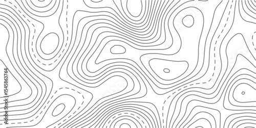 Topographic map background geographic line map with elevation assignments. Modern design with White background with topographic wavy pattern design.paper texture Imitation of a geographical map shades