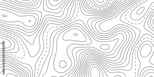 Topographic map background geographic line map with elevation assignments. Modern design with White background with topographic wavy pattern design.paper texture Imitation of a geographical map shades