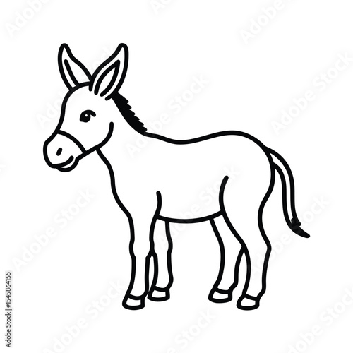 Miniature horse line art
