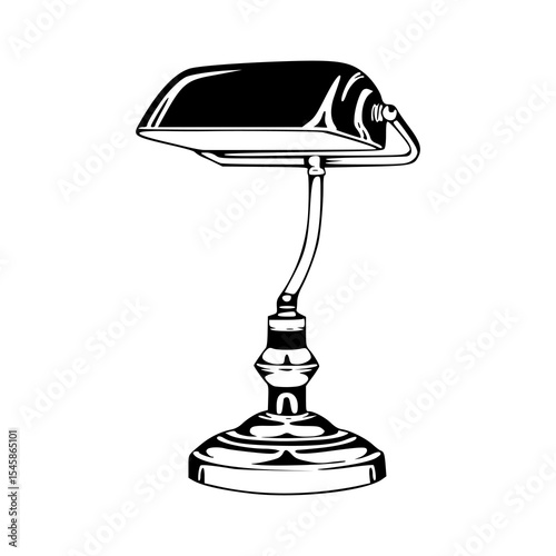 modern desk amp vector illustration