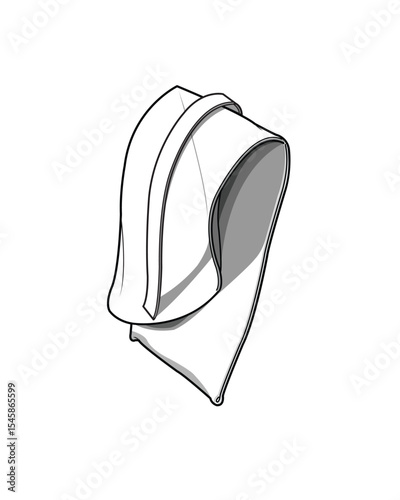 Pancake clutch bag mockup template vector design technical illustration.