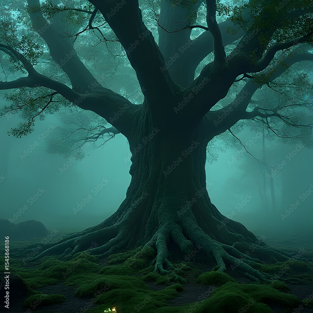 Obraz premium spooky tree in the forest