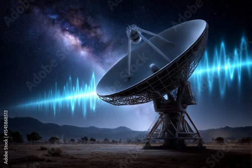 Radio waves traveling through deep space