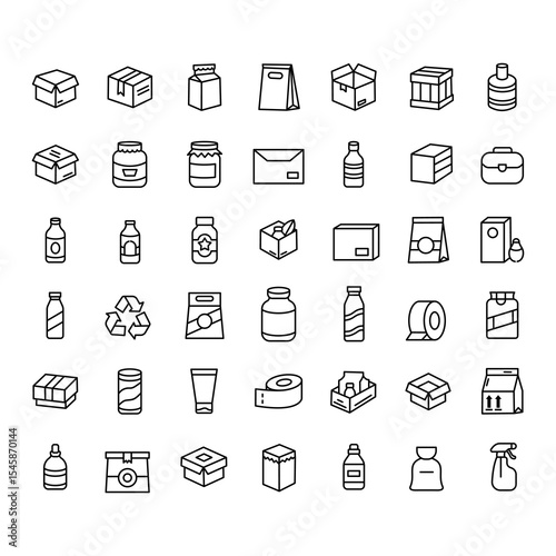 Packaging icons set