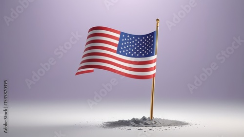 Waving American Flag: Symbol of USA Patriotism & Freedom