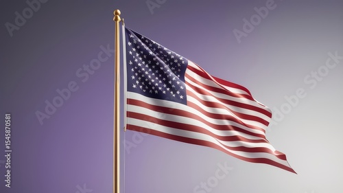 Waving American Flag: Symbol of USA Patriotism & Freedom