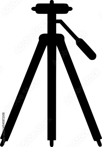 tripod icon silhouette vector illustration
