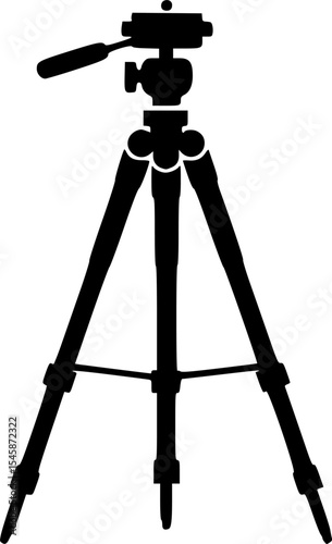 tripod icon silhouette vector illustration
