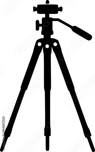 tripod icon silhouette vector illustration

