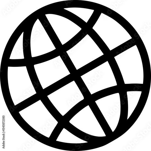 passport globe stencil icon silhouette vector illustration

