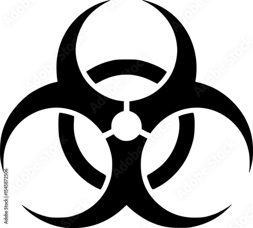 biohazard symbol icon vector illustration
