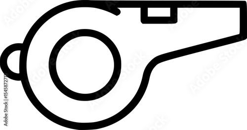 whistle referee icon vector illustration
