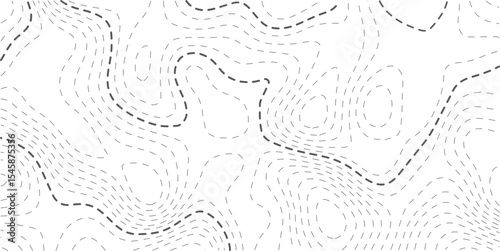 Topographic map background geographic line map with elevation assignments. Modern design with White background with topographic wavy pattern design.paper texture Imitation of a geographical map shades