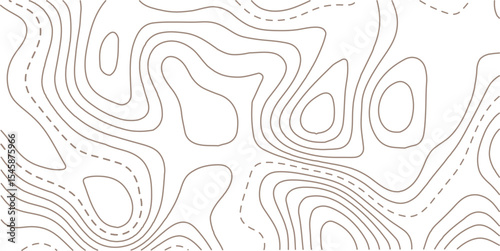 Topographic map background geographic line map with elevation assignments. Modern design with White background with topographic wavy pattern design.paper texture Imitation of a geographical map shades