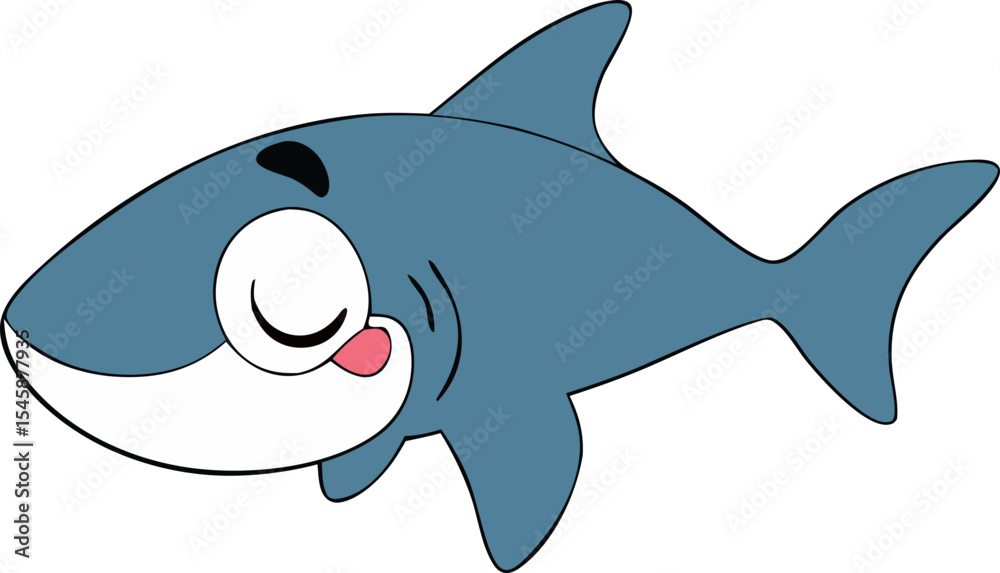 Obraz premium baby shark character illustration