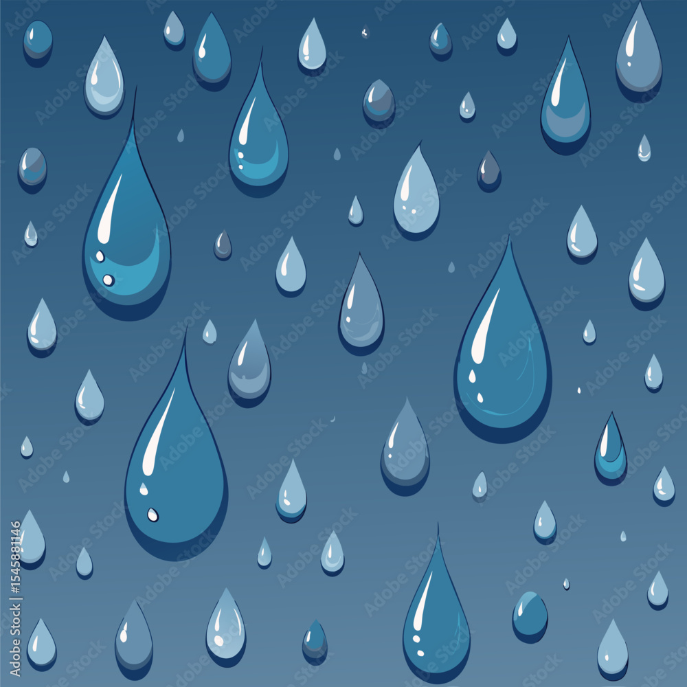 Rain Droplets on Glass – Weather Effect, Water Texture, and Atmospheric Illustration Rain Droplets on Glass – Weather Effect, Water Texture, and Atmospheric Illustration
