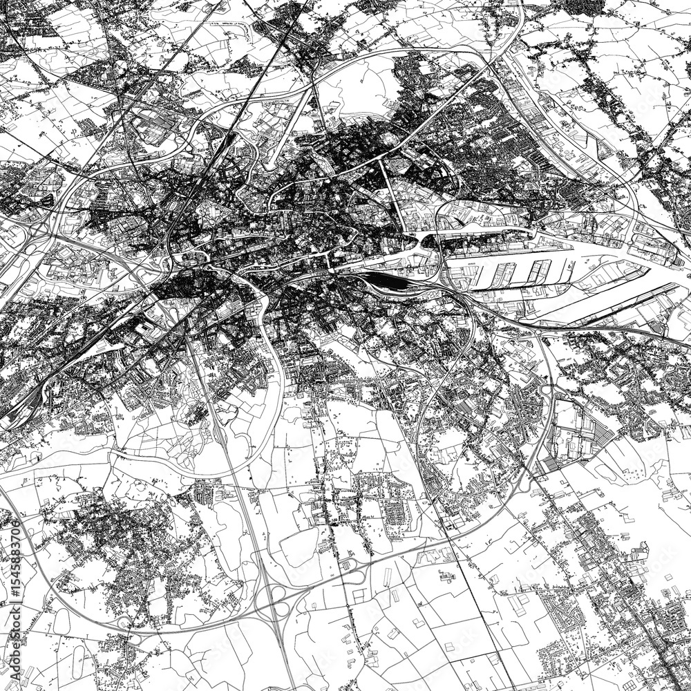 Naklejka premium 3D illustration of city and urban in Ghent Belgium